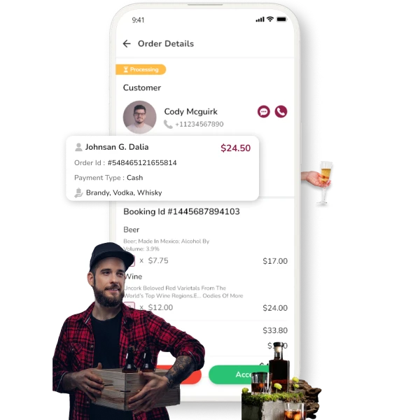 alcohol delivery app solutions - store app