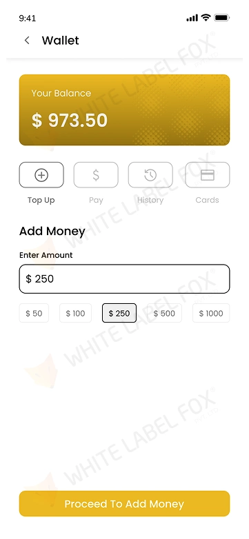 customer app - wallet