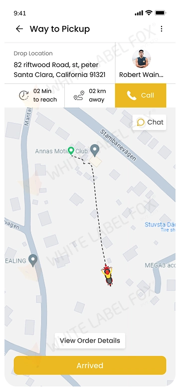 driver app - way to pickup