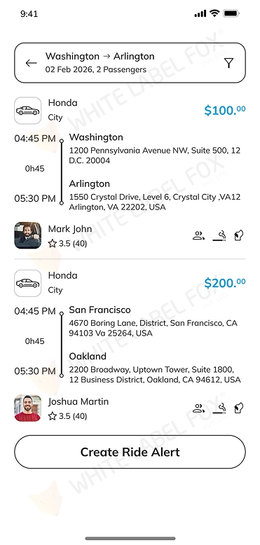 find ride - available ride