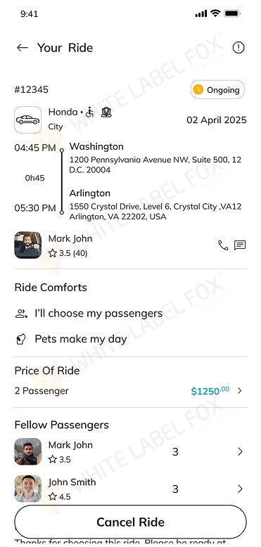 find ride - track ride