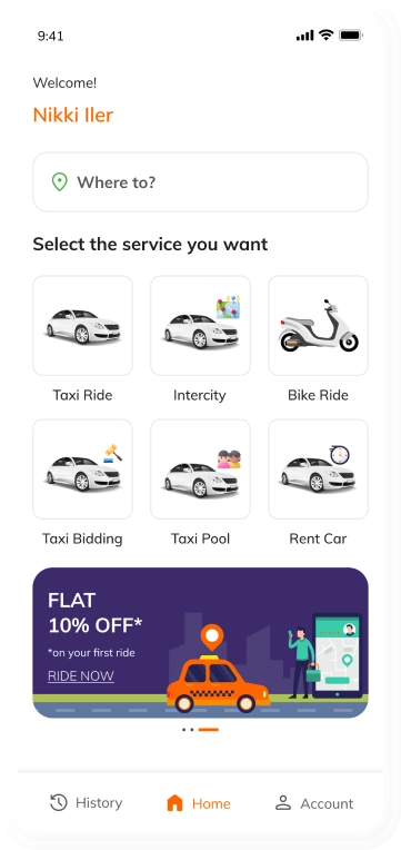 customer app - choose location