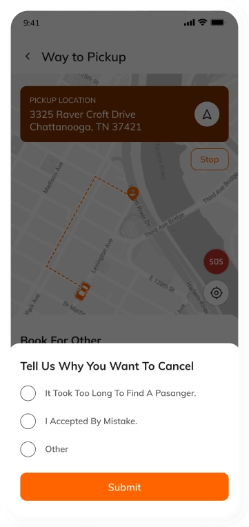 Driver App - Trip Cancellation Reasons