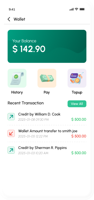 driver app - wallet