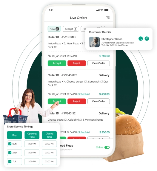 Glovo Clone - store app features