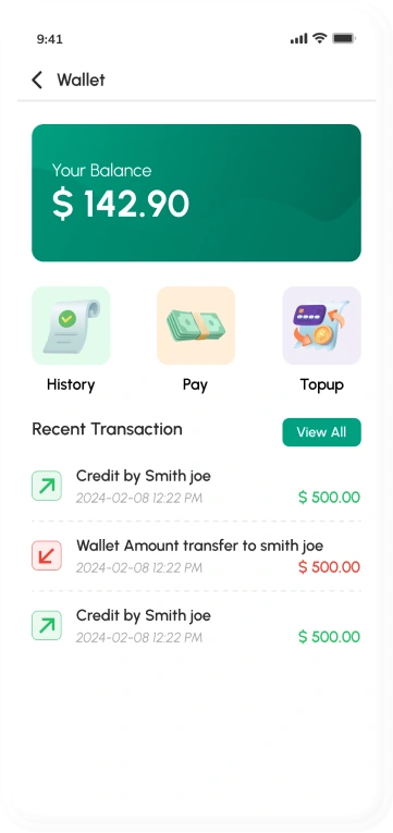 store app - wallet