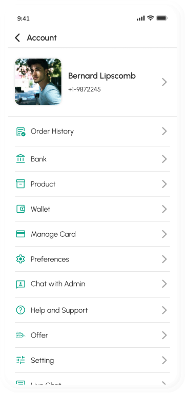 store app - Account