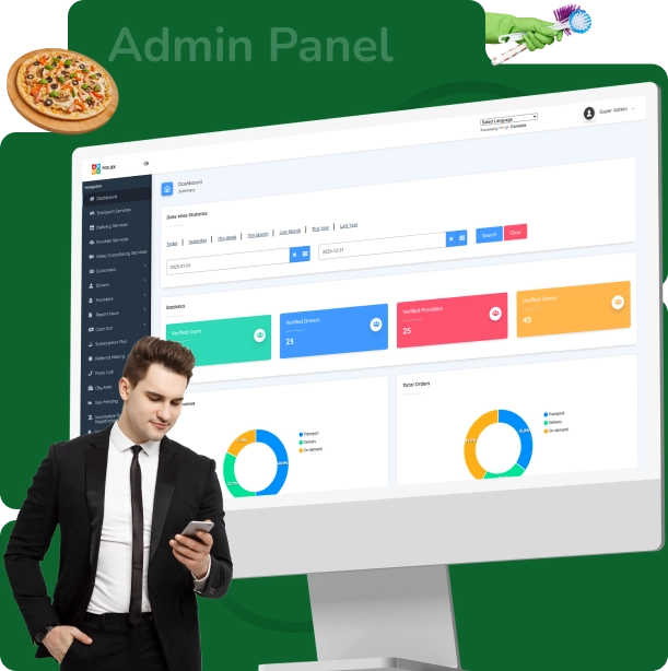 Gojek Clone Web Admin Panel Demo