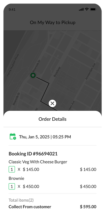 Order payment details
