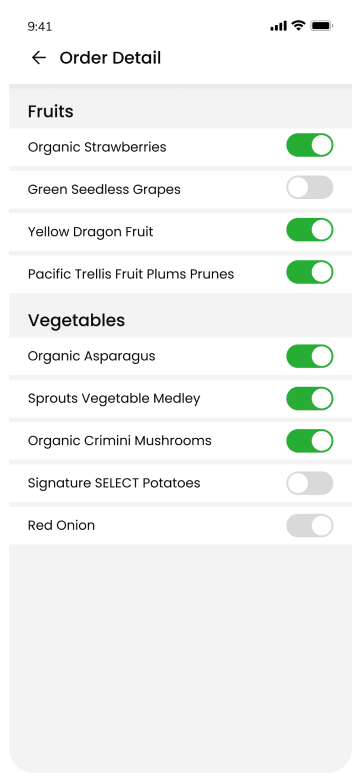 gopuff clone store app – order details