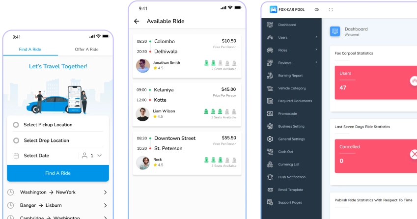 carpooling app