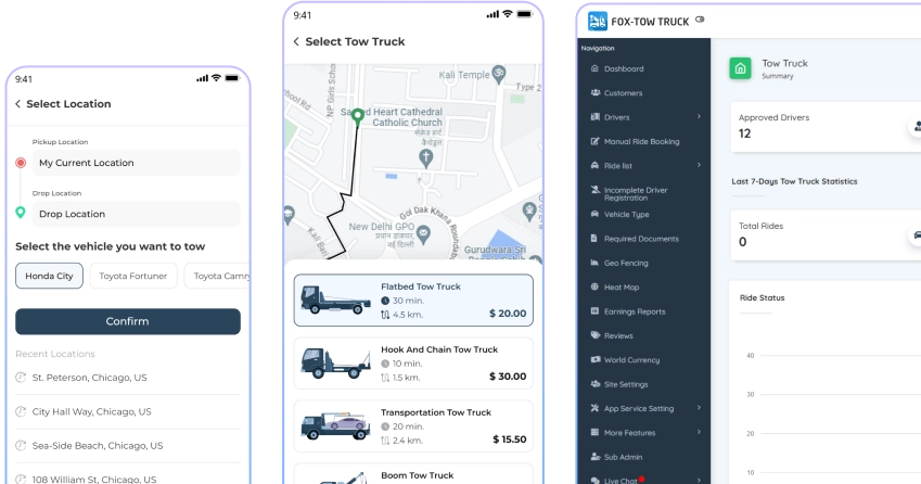 tow truck app