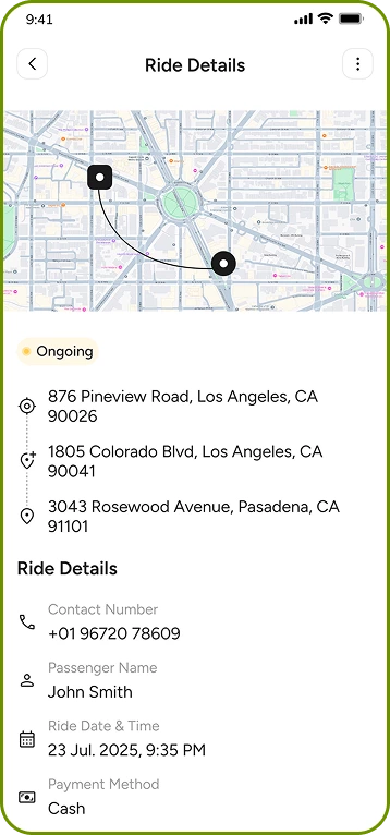 Fox Drive driver app – earnings summary