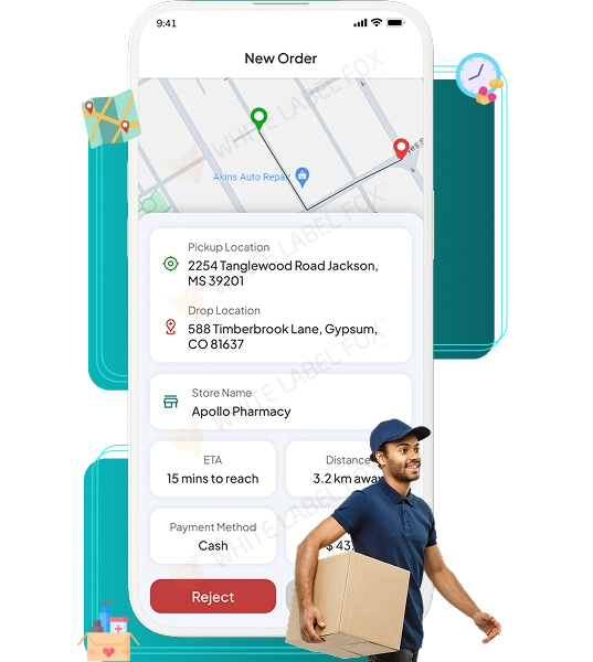 Medicine Delivery Driver App Features