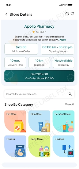 Browse medicines in app