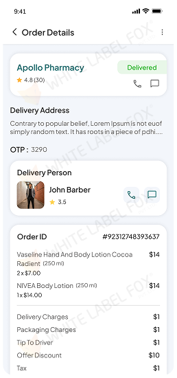 Medicine order details