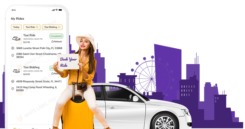 Taxi app rides