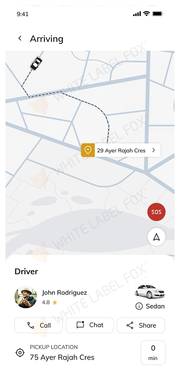 customer app Ride details