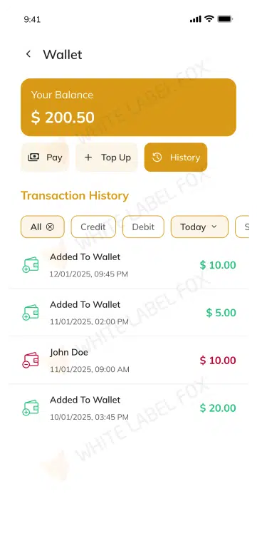 customer app Vehicle selection 