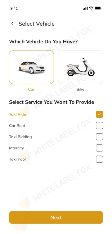 Driver app ride in progress