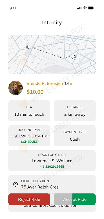 Driver app - Pickup route