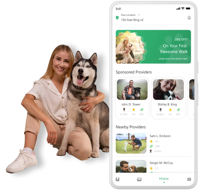 Dog walking service app