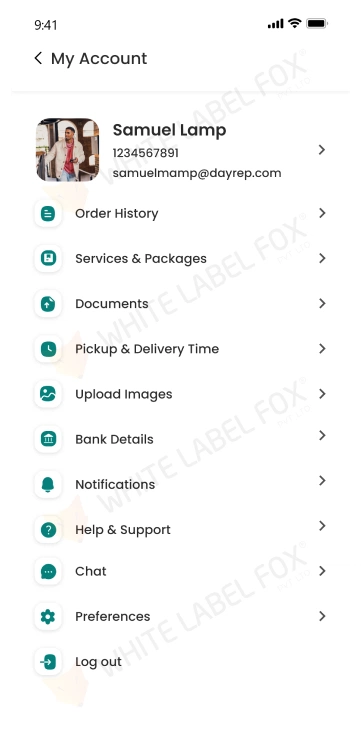 Provider app - account setting