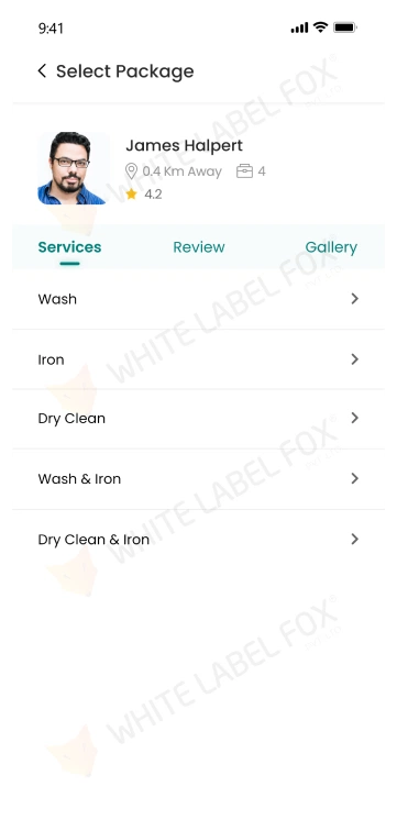 customer app - select package