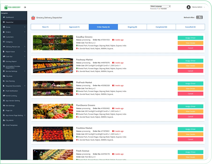 grocery delivery app