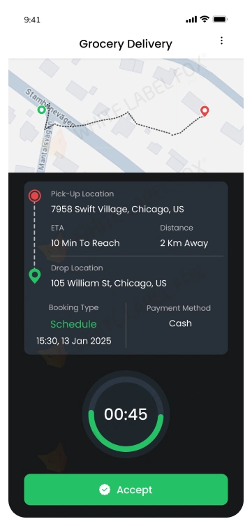 Delivery request details