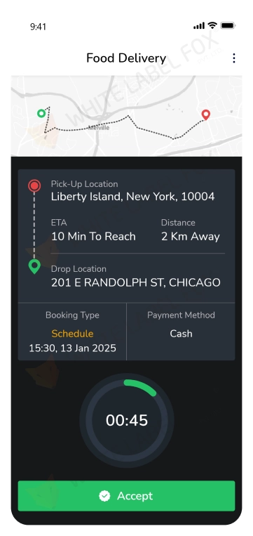 driver app - home screen
