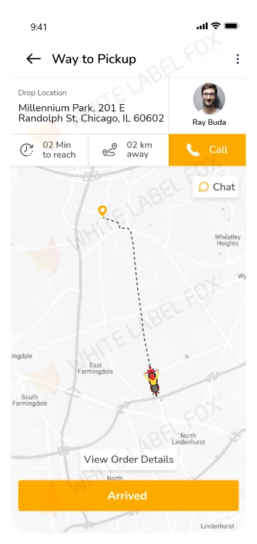 driver app - way to pickup
