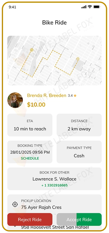 driver app - bike ride