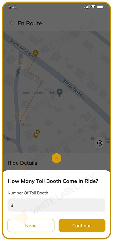 driver app - driving status