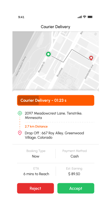 driver app - courier delivery