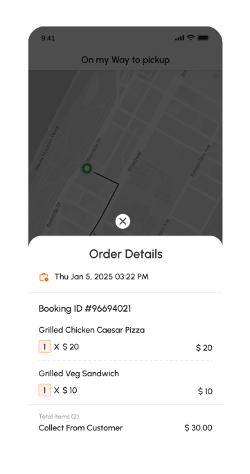 driver app - order details
