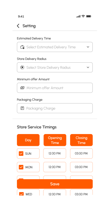 store app setting