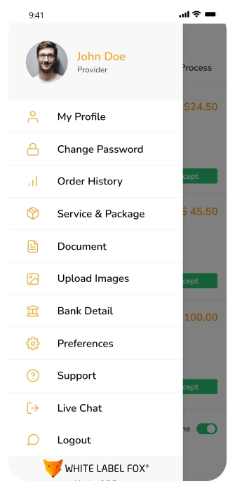 provider app - user profile
