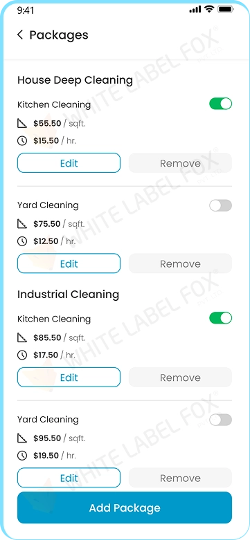 provider app - add or remove packages