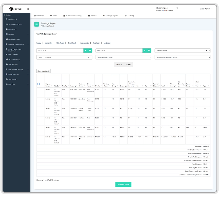 Uber App Clone Solution