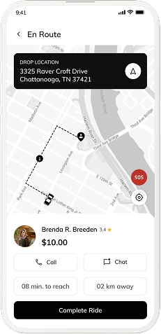 Driver App - Ride finished