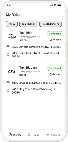 User Ride History