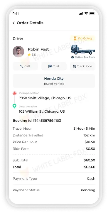 customer app - Live Ride Status