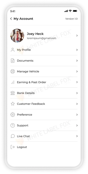 driver app - User Profile