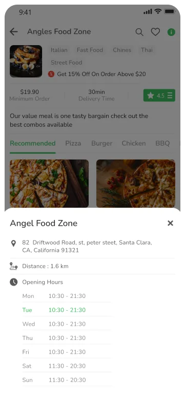 restaurant details