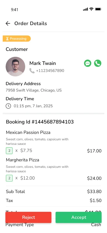 store app - order details